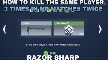HOW TO KILL THE SAME PLAYER 3 TIMES IN MP MATCHES TWICE RAZOR SHARP CALL OF DUTY MOBILE