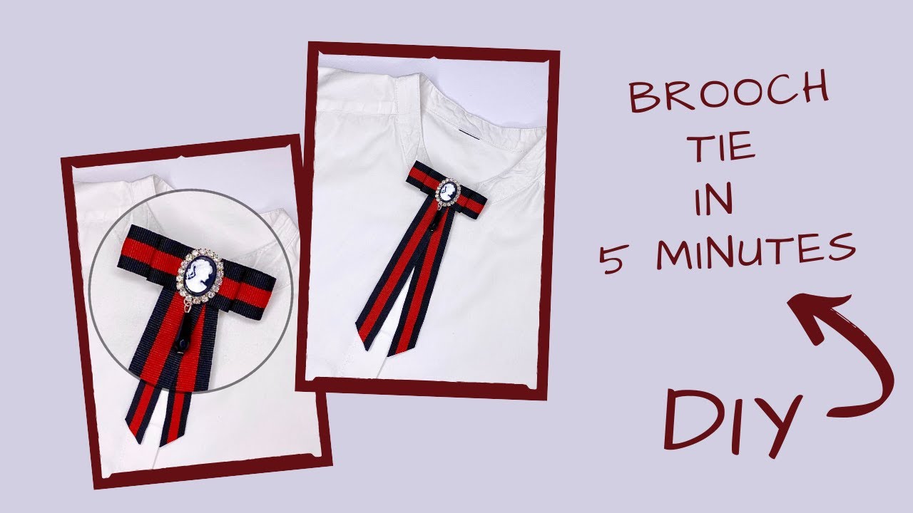 DIY / Do It Yourself Brooch Tie For School / Ribbon Bow Brooch / Brooch Workshop / Gucci Inspired