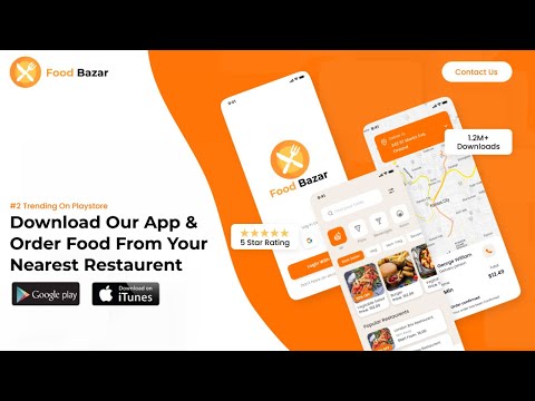 Food bazar App Ui Design with animation Tutorial For beginners ||