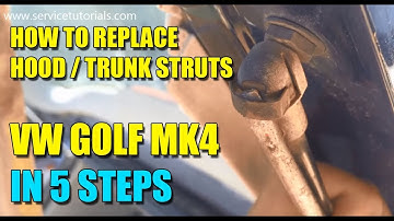 How to change / replace Trunk / Hood Supports Shock Struts on VW Golf Mk4, Mk5, Bora, Passat, Polo