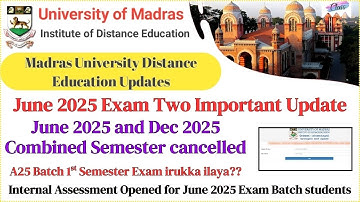 Two Important Update For All | Dec 2025 Exam Withdrawn | Internal Assessment Update For June 2025
