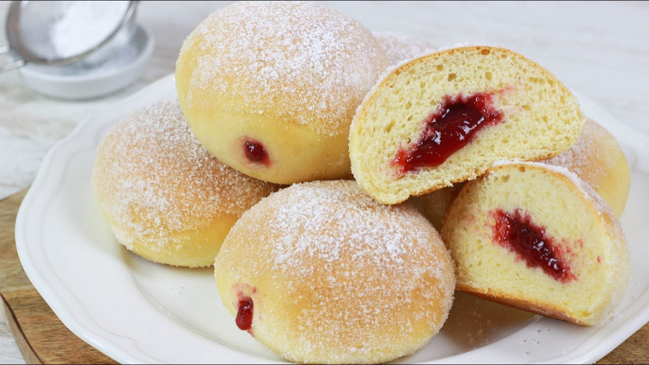 Extrem weiche und fluffige Berliner aus dem Backofen I Krapfen I ...