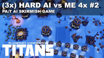 (3x) HARD AI as a team Vs Me 4x Eco #2 - Planetary Annihilation: Titans - AI Skirmish