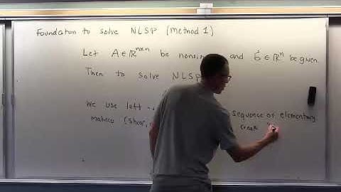 Applied Linear Algebra, Lesson 12, Video 19: Solving Nonsingular Systems via Elementary Matrices