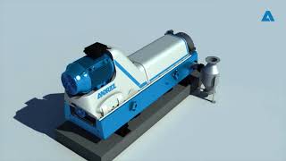 ANDRITZ Separation - 3D animation of 3-phase decanter for sludge treatment