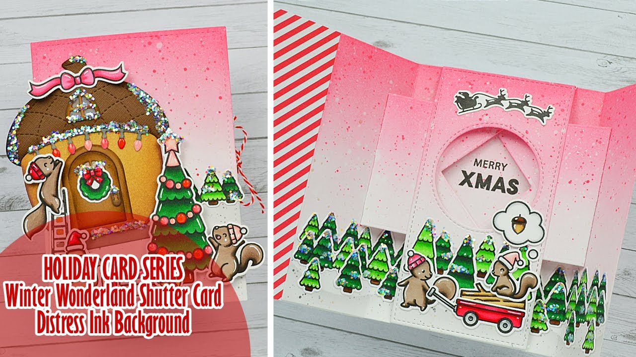 🎄 HOLIDAY CARD SERIES 2020 w/ Lawn Fawn - Winter Wonderland Shutter Card