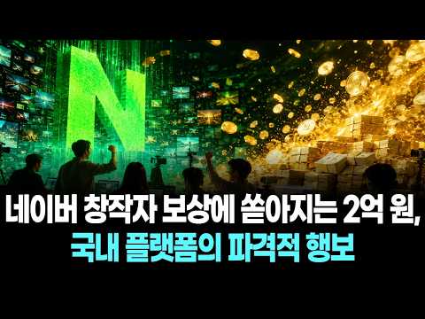 네이버 창작자 보상에 쏟아지는 2억 원, 국내 플랫폼의 파격적 행보