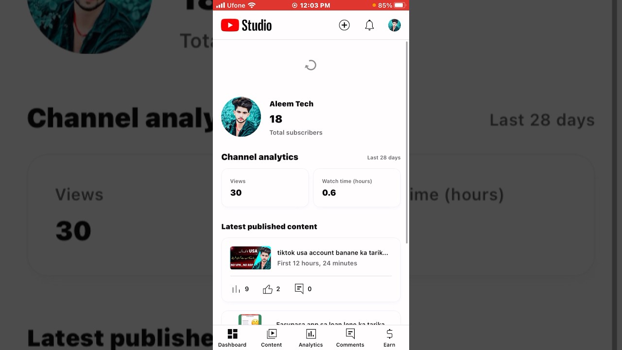Yt studio dashboard open 😳 