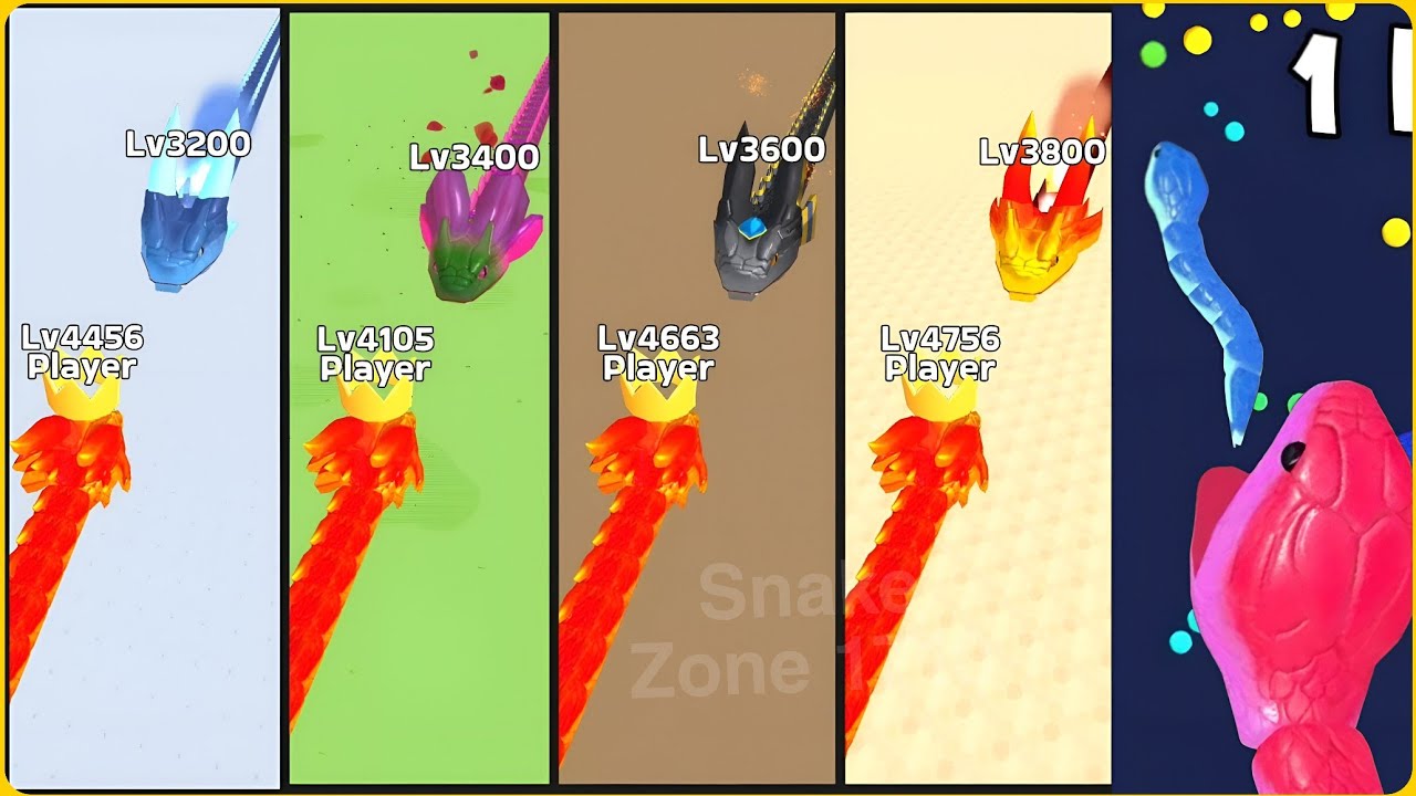 Amazing Snakes multiplayer video | Snake clash ultimate battle Fight 