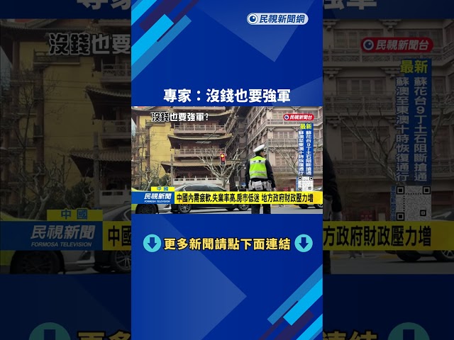 中國GDP增長目標創新低、軍費卻增7% 專家：沒錢也要強軍－民視台語新聞