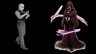 Joshua Graham and Kreia debate God's existence (AI)