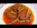 Tortitas de Camarón en Salsa Roja con Nopales