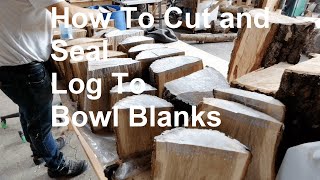 How to Cut a Log to Bowl Blanks - Woodturning
