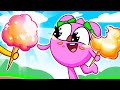 Cotton Candy Story 🌈 🍭Yummy Cotton Candy Machine 😍 Funniest Cartoon For Kids By 4 Friends 😻