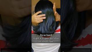 Best ponytail hack for short hair🤯😌| Hairstyle fir short hair😍 #shorts #viral #hack #hairstyle #hair screenshot 3