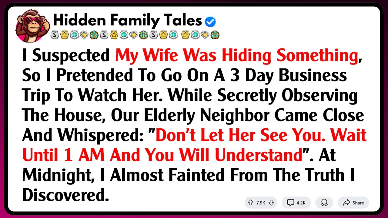 I Suspected My Wife Was Hiding Something, So I Pretended To Go On A 3 Day Business Trip To Watch...