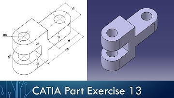 CATIA Part Design Exercise 13 - Knuckle Part