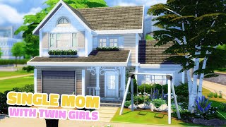 SINGLE MOM WITH TWIN GIRLS | No CC | The Sims 4 Speed Build