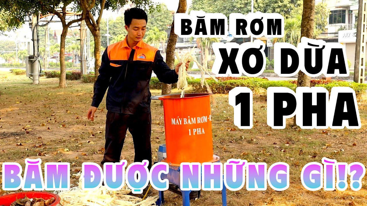 Bình Quân Group: Thử Thách Máy Xay Xơ Dừa 1Pha Băm 5 Loại Nguyên Liệu