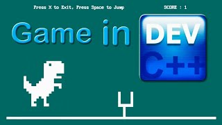 C   Game Tutorial - Dinosaurs Game in Dev C   With Source Code - Basics for Beginner