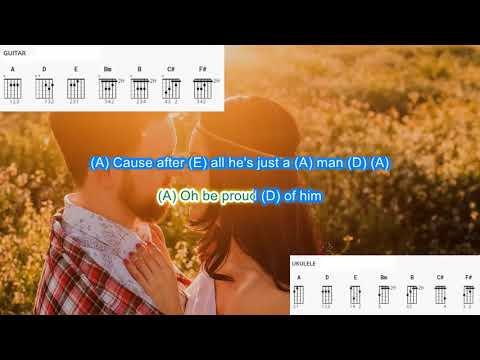 Stand by Your Man (no capo) by Tammy Wynette play along with scrolling guitar chords and lyrics