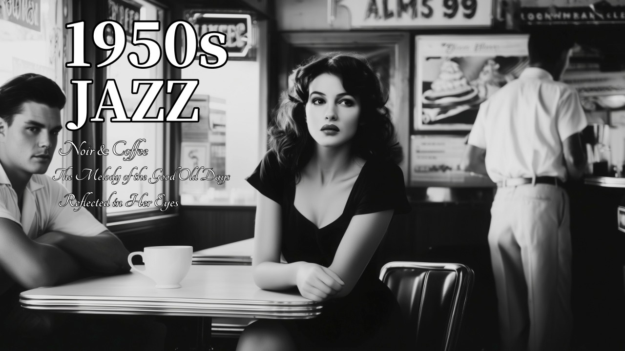 1950s JAZZ Noir & Coffee: The Melody of the Good Old Days Reflected in Her Eyes☕️🎷🎞️ 1950年代カフェジャズ