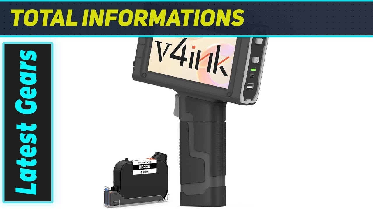 v4ink BT-HH6205B: Best Portable Inkjet for Endless Printing! - YouTube