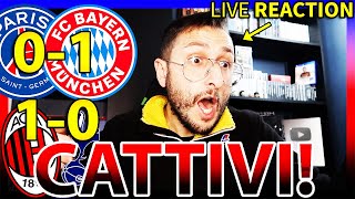 👏🏻💪🏻 CATTIVI‼️ MILAN-TOTTENHAM 1-0 | PSG-BAYERN MONACO 0-1 [LIVE REACTION]