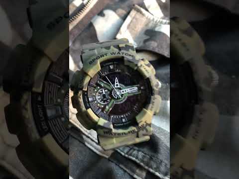 Чоловічий наручний кварцовий (електронний) годинник Skmei 1688 Green-Black Military, видео 2