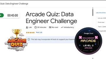 Level 3 | Arcade Quiz: Data Engineer Challenge | Google Cloud arcade #qwiklabsarcade2025