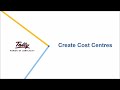 How to Create Cost Centre in TallyPrime