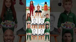 🎨 Who Draws Jordan BEST? Nidal vs Lexi vs Ronaldo vs Rock #drawing #ronaldo #therock #viralshorts