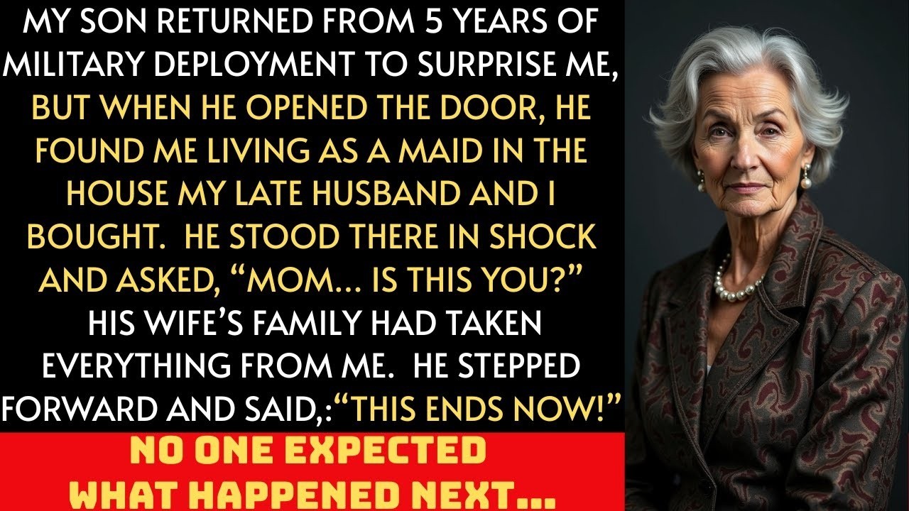My Son Returned After 5 Years And Found Me Living As A Maid In My House What He Did Next