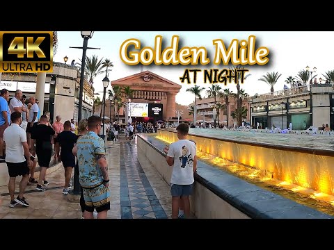 TENERIFE - GOLDEN MILE AT NIGHT | This is how it looks at 9 pm ?​ Sunday Walk in July 2022