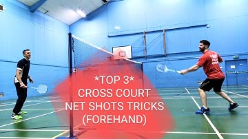 *TOP 3* CROSS COURT NET SHOTS TRICK SHOT (FOREHAND)