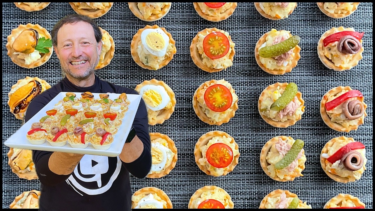 CANAPÉS Facilísimos con INGREDIENTES DE CASA 😃 - Recetas de Guille en 5 Minutos