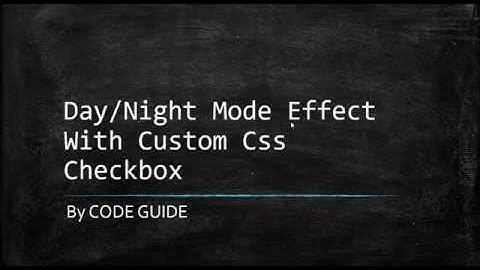 Background Color Change Through Checkbox Using HTML | CSS