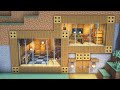 ⚒️ Minecraft tutorial : How to Build a Mountain Starter House | [마인크래프트 건축 : 벽 속 야생 모던하우스 만드는 방법]