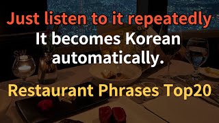 [Korean Language] Restaurant Phrases Top20