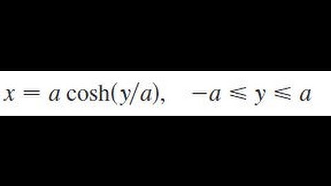 x = a cosh(y/a), -a less than y less than a