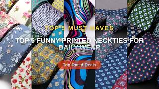 Top 5 Funny Printed Neckties For Daily Wear: Top 5 Best Sellers - Novelty Fashion Men's 7.5cm Tie Gr screenshot 4