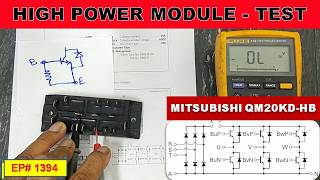 {1394} Mitsubishi QM20KD-HB Power Module Test with Digital Multimeter