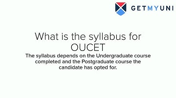 All about OUCET 2022 | Syllabus | How to prepare | Important Points