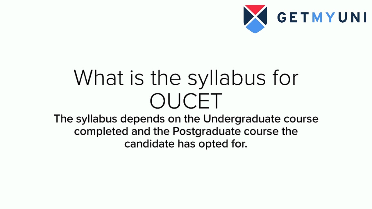 All about OUCET 2022 | Syllabus | How to prepare | Important Points