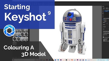 Keyshot Tutorial - Colouring 3D Model Start to Finish - R2D2