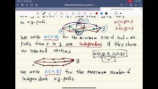 Advanced graph theory 2020, Lecture 3-1, Network flows and Menger's theorem