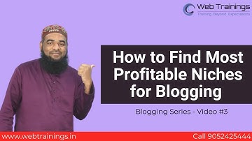 How to Find Most Profitable Niches for Blogging | Blogging Niche Research for Beginners | Video #3