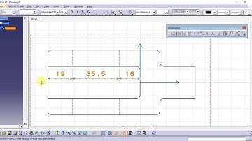 Catia Tutorial in Tamil 136 : Chained Dimensions | Dimensions | Drafting
