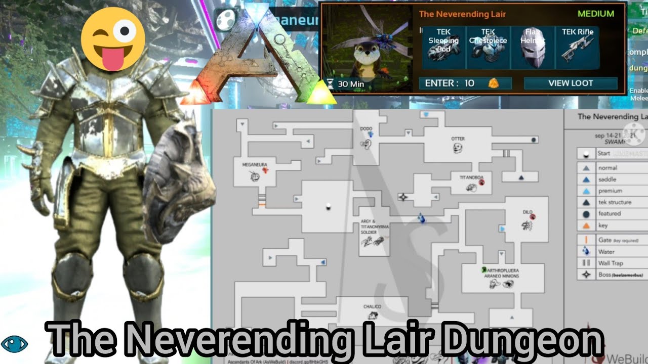 វាយមេកង្កែបយក្ស / The Neverending lair dungeon / New boss / ark mobile ❤️