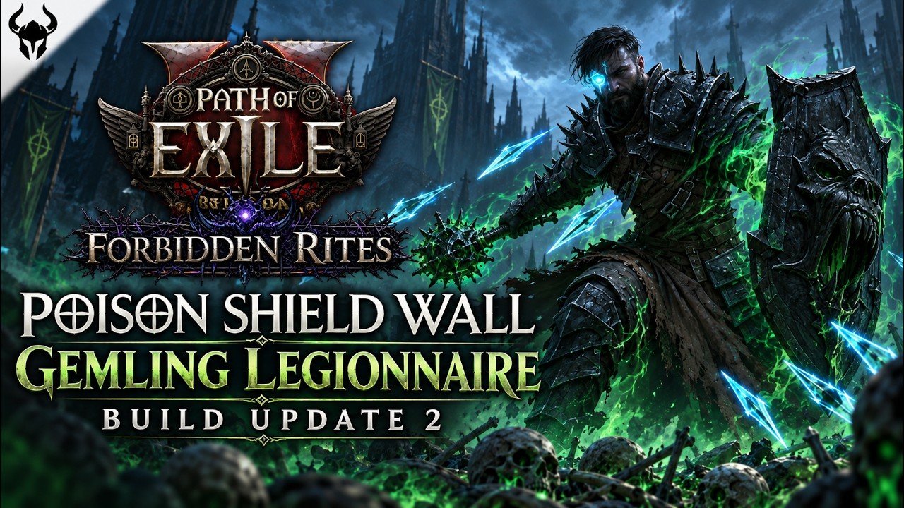 POISON Shield Wall Gemling Build Guide - TANKY + ALL Endgame Content - POE 2 Gemling Build [0.5.5]